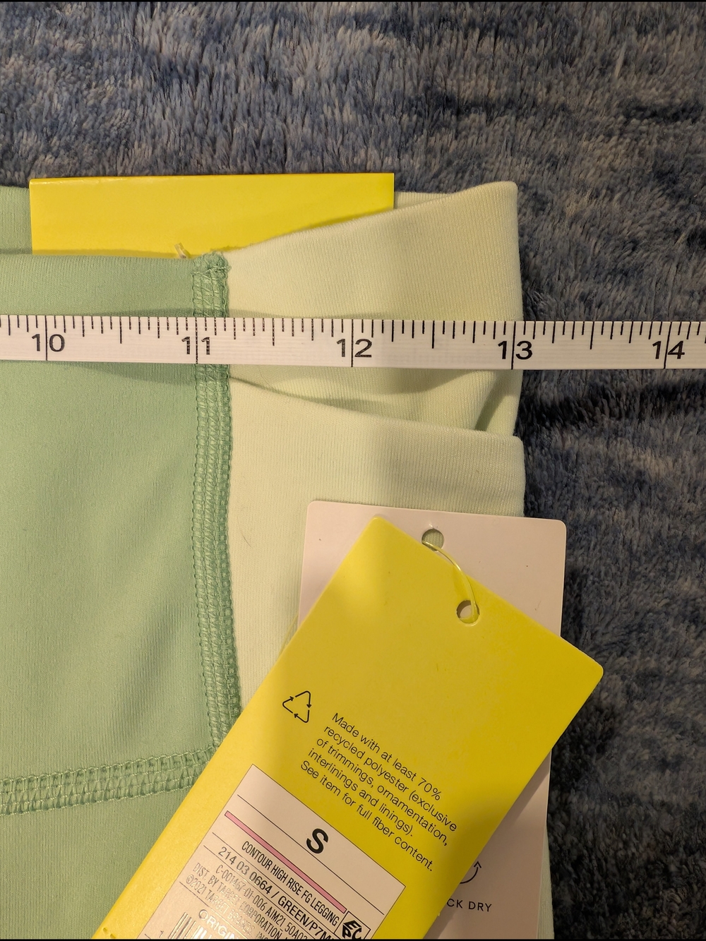 NWT all in motion Teal & Mint Colorblock Active Leggings Pair - Picture 13 of 14